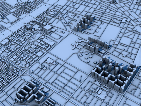 Incheon City South Korea 3D Модель