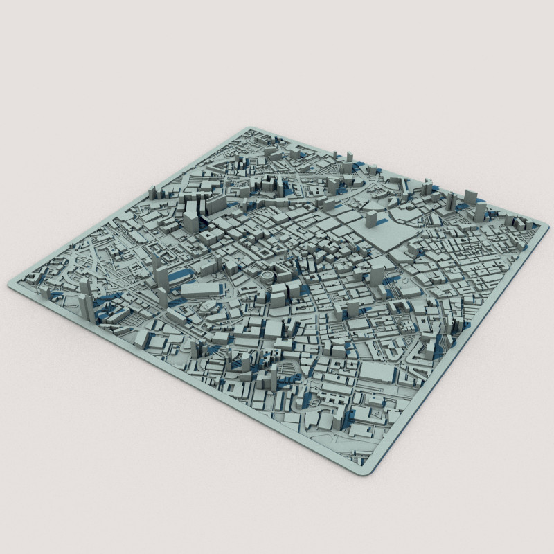 Manchester City England United Kingdom 3D Model .c4d .max .obj .3ds .fbx .stl .blend