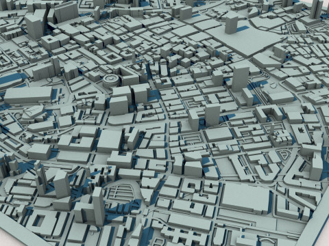 Manchester City England United Kingdom 3D Model