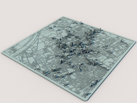 Nanjing City Jiangsu China 3D-Modell