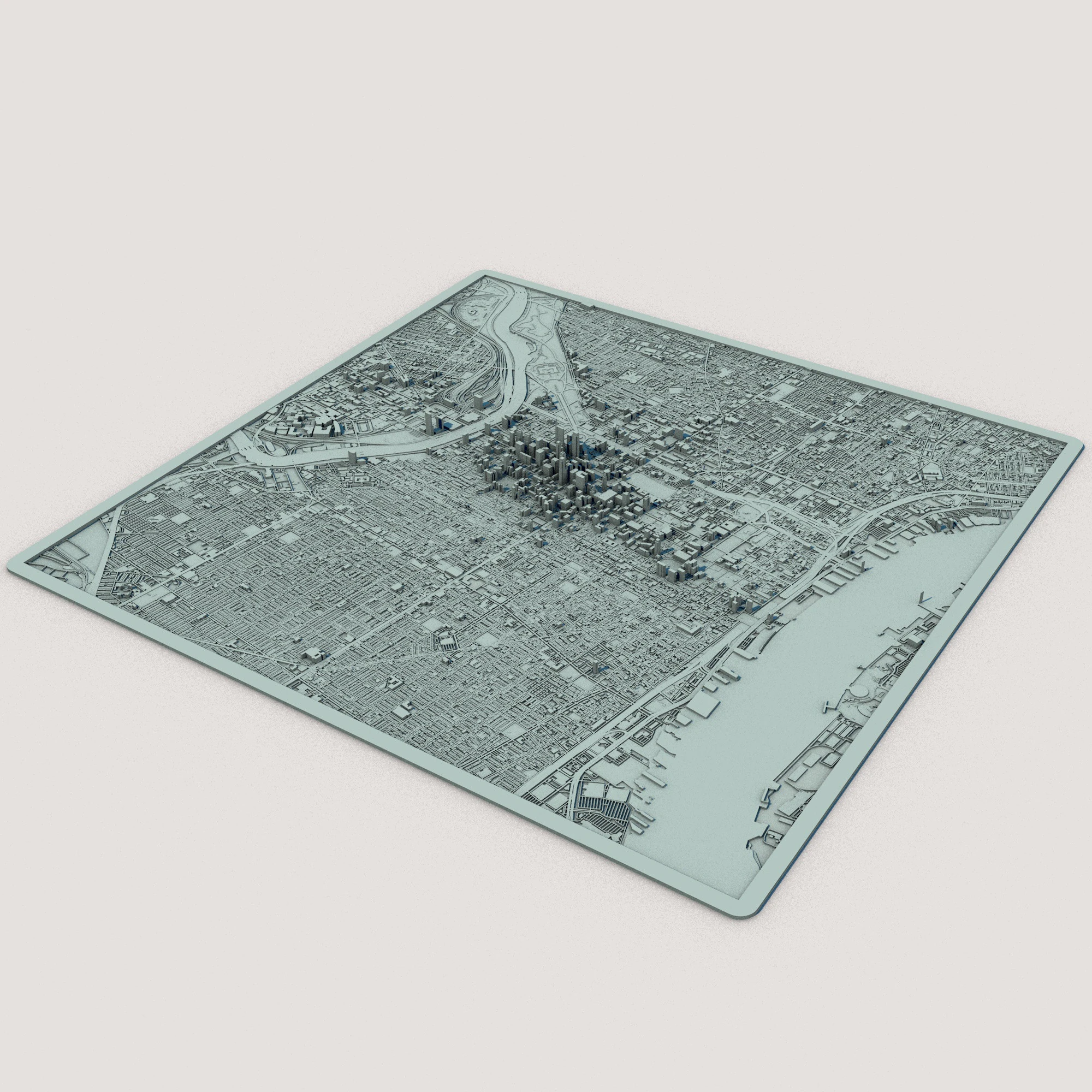 Philadelphia City United States 3D Model .c4d .max .obj .3ds .fbx .stl .blend 