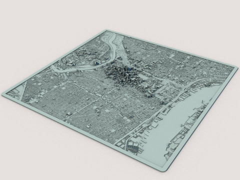 Philadelphia City United States 3D Model