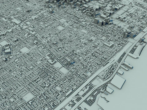 Philadelphia City United States 3D Model