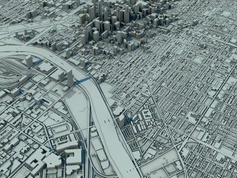 Philadelphia City United States 3D Model