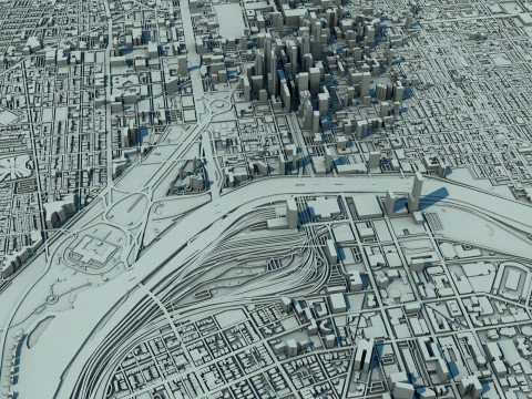 Philadelphia City United States 3D Model