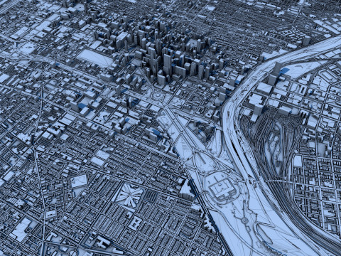 Philadelphia City United States Modelo 3D
