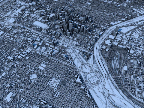 Philadelphia City United States 3D Model