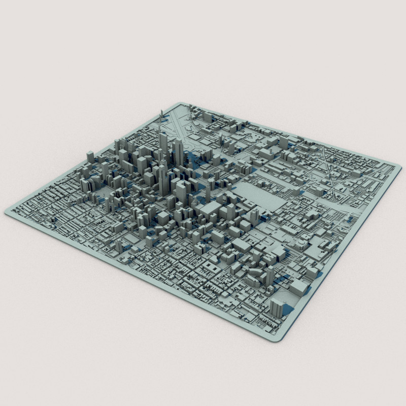 Philadelphia City United States 1 3D Модель .c4d .max .obj .3ds .fbx .stl .blend 