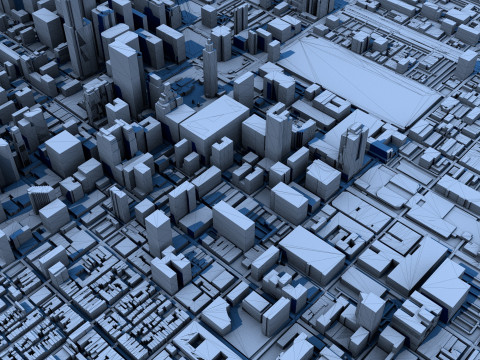 Philadelphia City United States 1 3D Модель