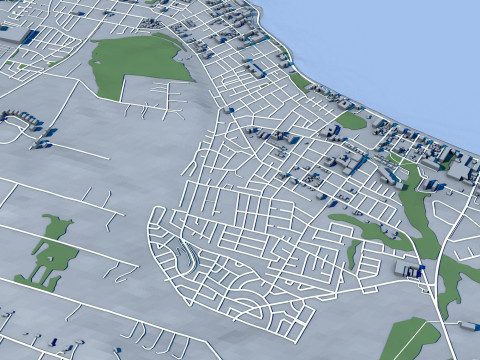 Puerto Varas City Chile 3D Model