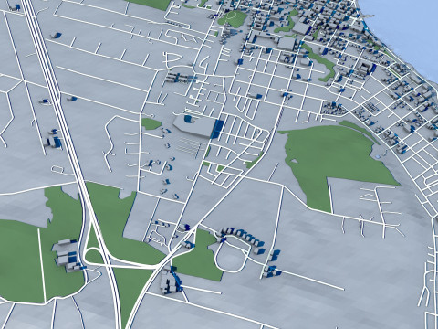 Puerto Varas City Chile 3D Model