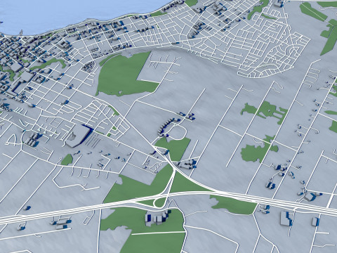 Puerto Varas City Chile 3D Model