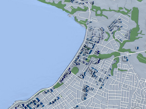 Puerto Varas City Chile 3D Model