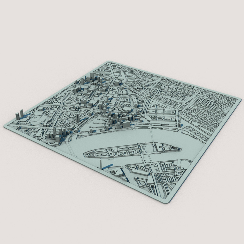Rotterdam City Netherlands 3D Model .c4d .max .obj .3ds .fbx .stl .blend 