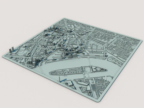 Città di Rotterdam Paesi Bassi Modello 3D