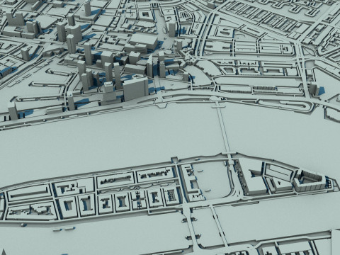 Rotterdam City Netherlands 3D Model