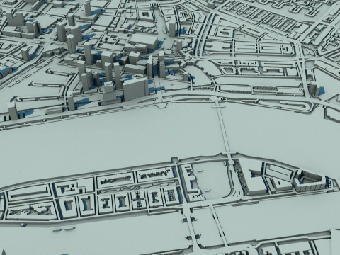 Rotterdam City Netherlands 3D Model