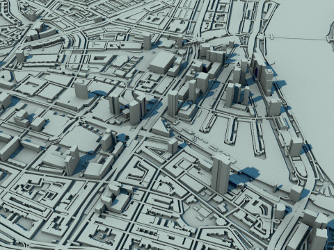 Rotterdam City Netherlands 3D Model