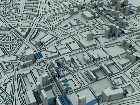 Rotterdam City Netherlands 3D Model