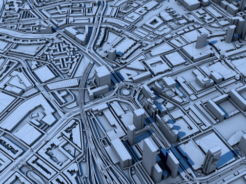 Rotterdam City Netherlands 3D Model