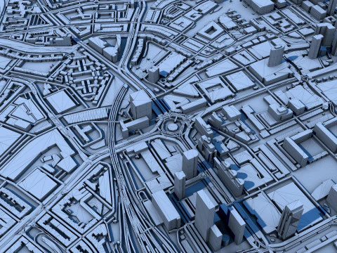 Rotterdam City Netherlands 3D Model