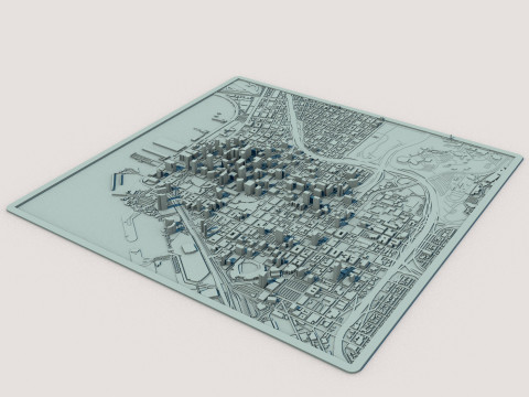 San Diego City California United States 3D Модель