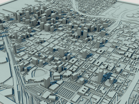 San Diego City California United States 3D Модель