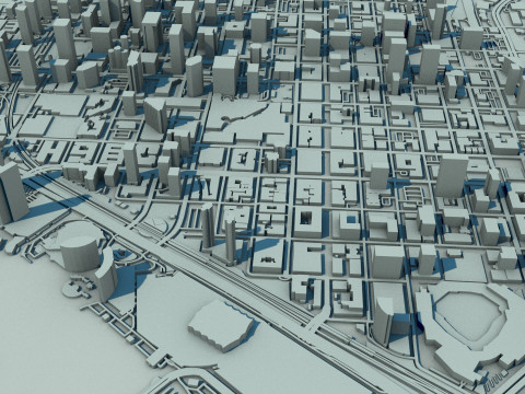 San Diego City California United States 3D Модель