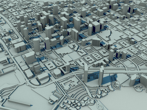 San Diego City California United States 3D Модель