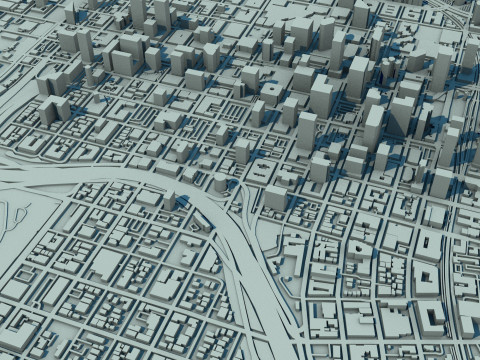 San Diego City California United States 3D Модель