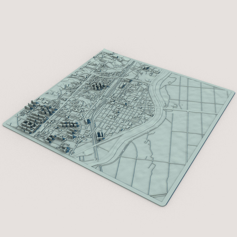Sejong-si City South Korea 3D 模型 .c4d .max .obj .3ds .fbx .stl .blend 