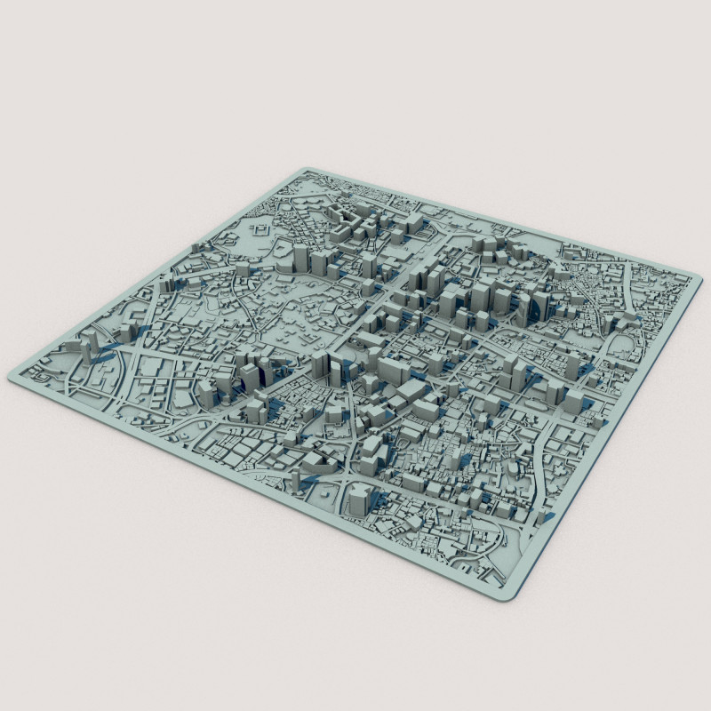 Seoul City South Korea 3D Model .c4d .max .obj .3ds .fbx .stl .blend 