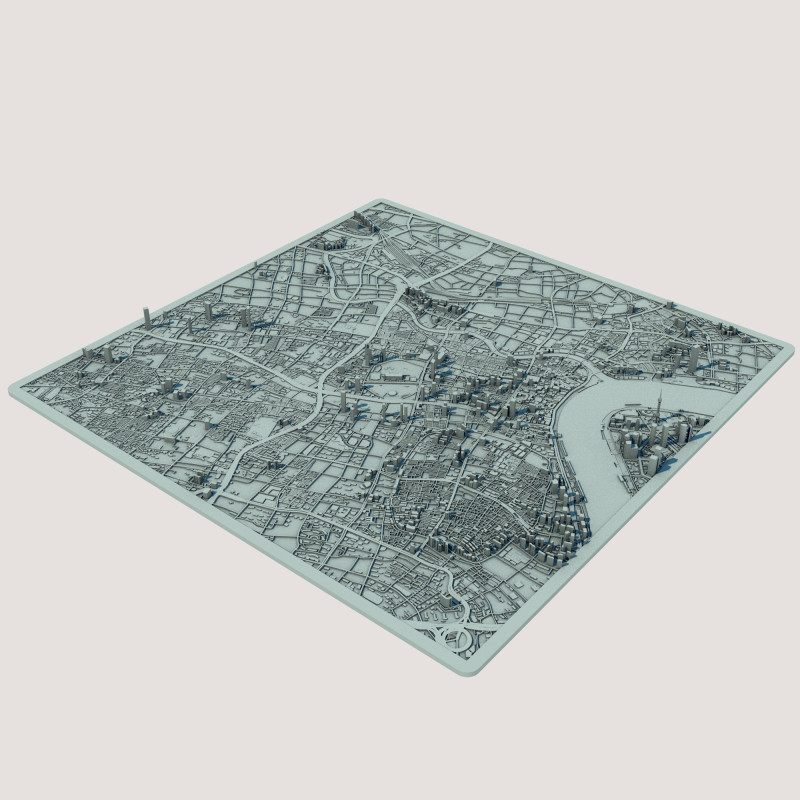 Shanghai City China 3D Model .c4d .max .obj .3ds .fbx .stl .blend 