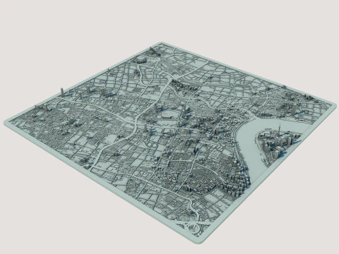 Shanghai-Stadt China 3D Modell