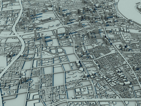 Shanghai City China 3D Model
