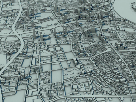 Shanghai City China 3D Model
