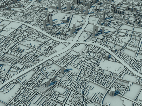 Shanghai City China 3D Model