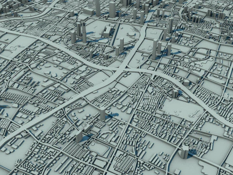 Shanghai City China 3D Model