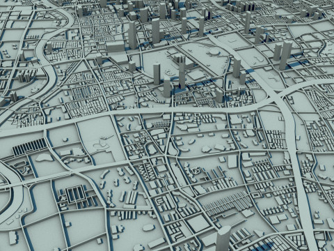 Shanghai City China 3D Model