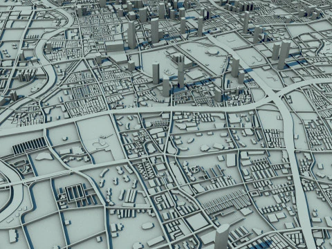 Shanghai City China 3D Model