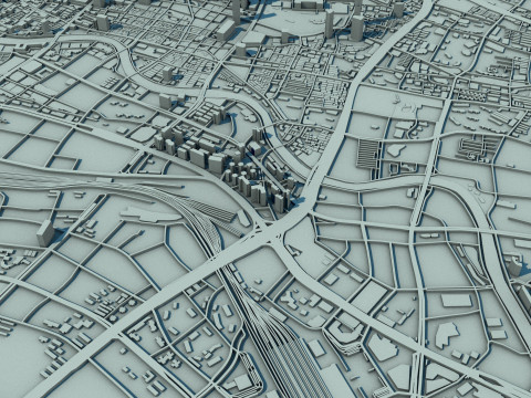 Shanghai City China 3D Model