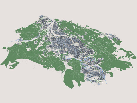 Bilbao City Spain 3D Model