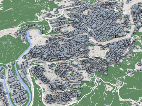 Bilbao City Spain 3D Model