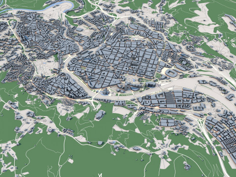 Bilbao City Spain 3D Model