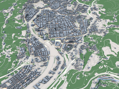 Bilbao City Spain 3D Model