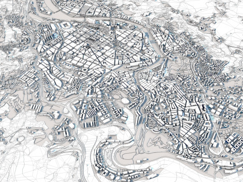 Bilbao City Spain 3D Model