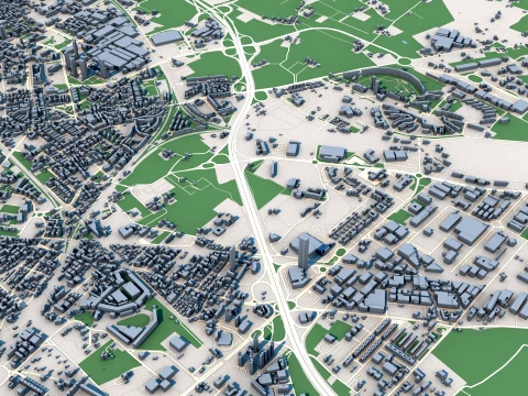 Cityscape Bologna Italy Map 3D Model