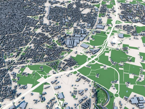 Cityscape Bologna Italy Map 3D Model