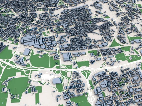 Cityscape Bologna Italy Map 3D Model