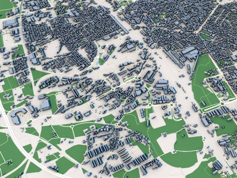 Cityscape Bologna Italy Map 3D Model